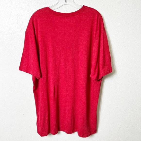 HOUSTON ROCKETS MEN RED SHORT SLEEVE COTTON POLYESTER SHIRT SIZE XXL T-SHIRT - Picture 3 of 4